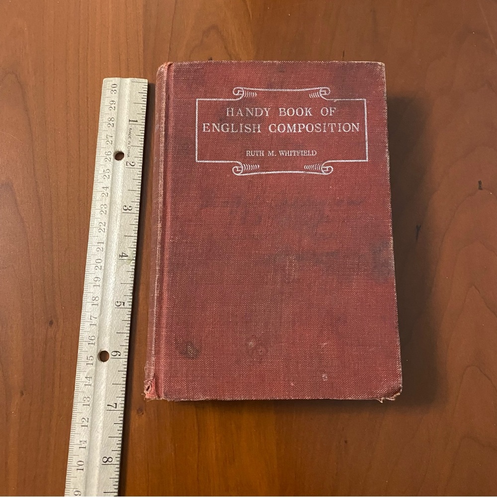 Antique 1928 Handy Book of English Composition by Ruth M. Whitfield VTG Writing